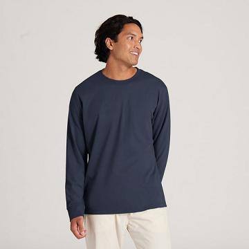 Camiseta Allbirds Allgood Algodon Long Sleeve Hombre Azul Marino | MX4290FM