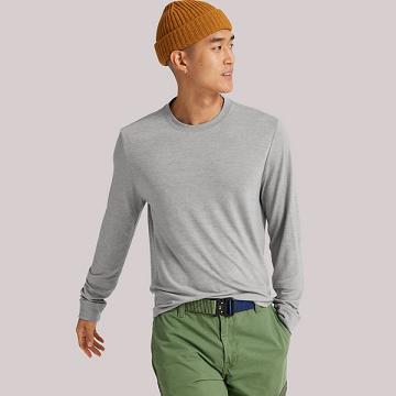 Camiseta Allbirds Long Sleeve Sea Hombre Grises | MX4283ZG