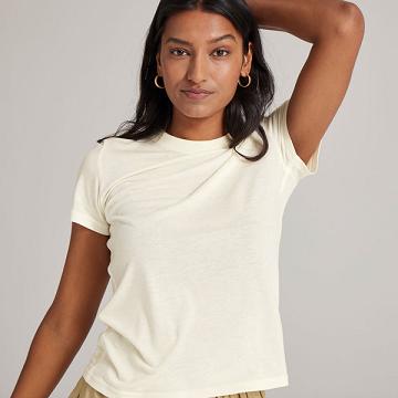 Camiseta Allbirds Sea Mujer Blancos | MX4734AP