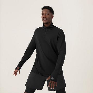 Sudadera Con Capucha Allbirds Performance Quarter Zip Hombre Negros | MX4327WY