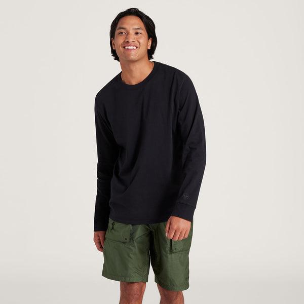 Camiseta Allbirds Allgood Algodon Long Sleeve Hombre Negros | MX4287HK