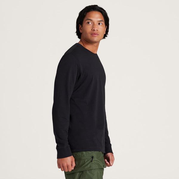 Camiseta Allbirds Allgood Algodon Long Sleeve Hombre Negros | MX4287HK