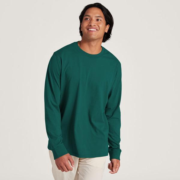 Camiseta Allbirds Allgood Algodon Long Sleeve Hombre Turquesa | MX4291DN