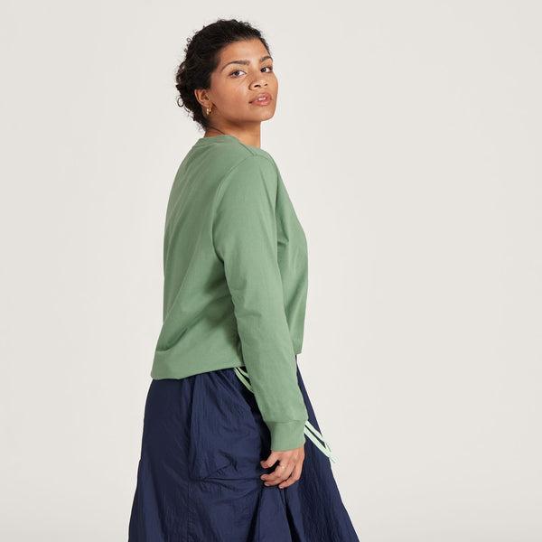 Camiseta Allbirds Allgood Algodon Long Sleeve Mujer Verdes | MX4741RW