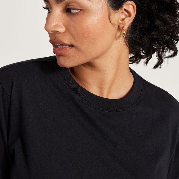 Camiseta Allbirds Allgood Algodon Mujer Negros | MX4744QZ