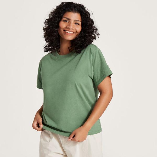 Camiseta Allbirds Allgood Algodon Mujer Verdes | MX4746NB