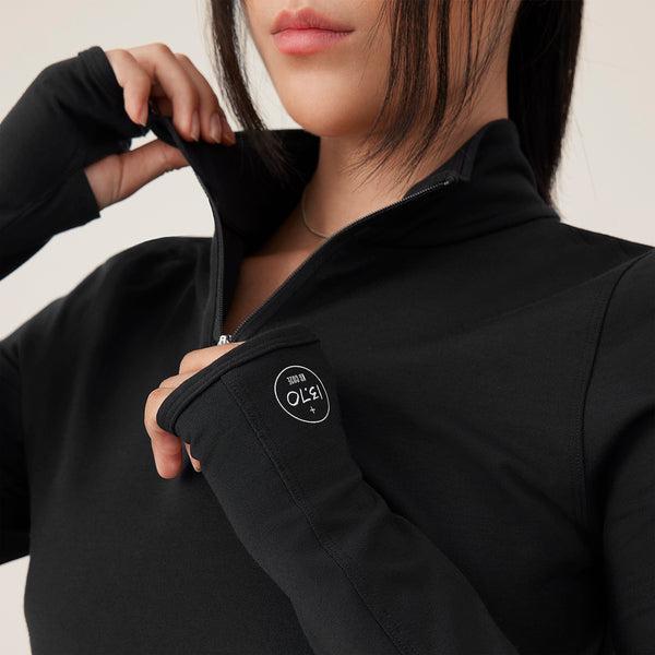 Sudadera Con Capucha Allbirds Performance Quarter Zip Mujer Negros | MX4775GL