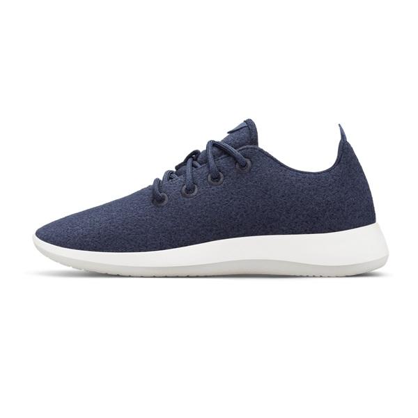 Tenis Allbirds Lana Runner Hombre Azul Marino Blancos | MX4061IS